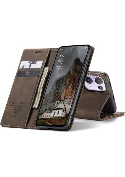 Oppo Reno 13 Pro Flip Folio Kitap Için Flip Case Vintage Pu Deri Kılıf (Yurt Dışından) fırsatları