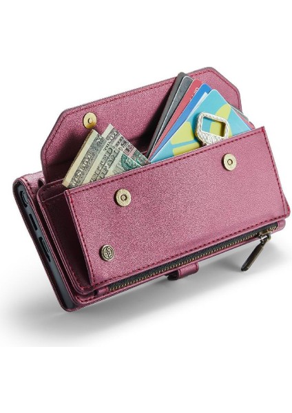 IPhone 16 Plus Vaka Cüzdan Fermuar Faturaları Yuvası Kartı Için Crossbody Flip Case (Yurt Dışından) fırsatları