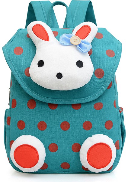 Çocuk Okul Çantası Karikatür Sevimli Tavşan Anaokulu Öğrencileri Moda Kanvas Baskı Omuz Çantası (Yurt Dışından)