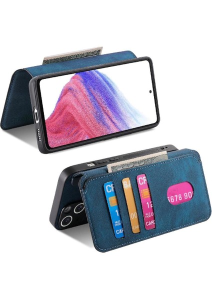 Galaxy S25 Kenar Cüzdan Retro Mıknatıs Koruyucu Kart Için Flip Case (Yurt Dışından)