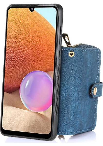 Galaxy S25 Kenar Premium Deri Standı Ayarlanabilir Kordon Için Kılıf (Yurt Dışından)