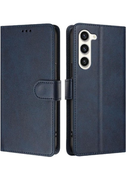 Galaxy S23 Kart Tutucu Rfıd Engelleme Için Klasik Stil Flip Case (Yurt Dışından)