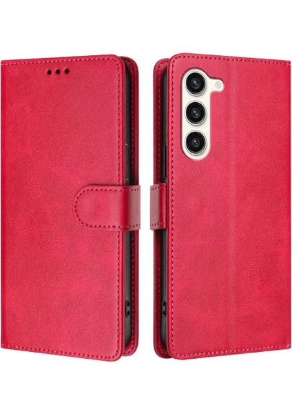 Galaxy S23 Kart Tutucu Rfıd Engelleme Için Klasik Stil Flip Case (Yurt Dışından)