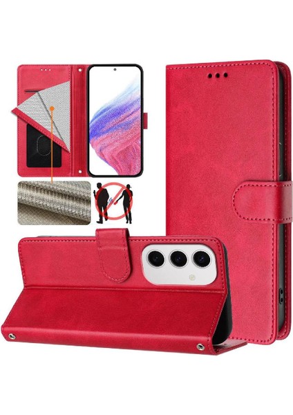 Galaxy S24 Fe Manyetik Kapatma Cüzdan Için Klasik Tarzı Flip Case (Yurt Dışından)