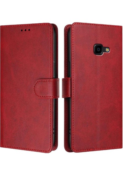 Galaxy Xcover 4s Darbeye Dayanıklı Kart Kılıfı Için Klasik Stil Flip Case (Yurt Dışından)
