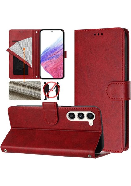 Galaxy S23 Kart Tutucu Rfıd Engelleme Için Klasik Stil Flip Case (Yurt Dışından) indirimleri