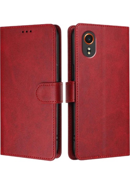 Galaxy Xcover7 Rfıd Engelleme Manyetik Için Klasik Stil Flip Case (Yurt Dışından)