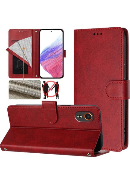 Galaxy Xcover7 Rfıd Engelleme Manyetik Için Klasik Stil Flip Case (Yurt Dışından) indirimleri