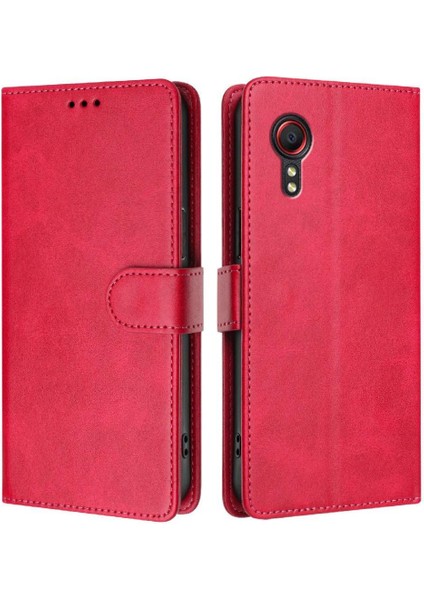 Galaxy Xcover 5 Kart Tutucu Manyetik Için Klasik Tarzı Flip Case (Yurt Dışından)