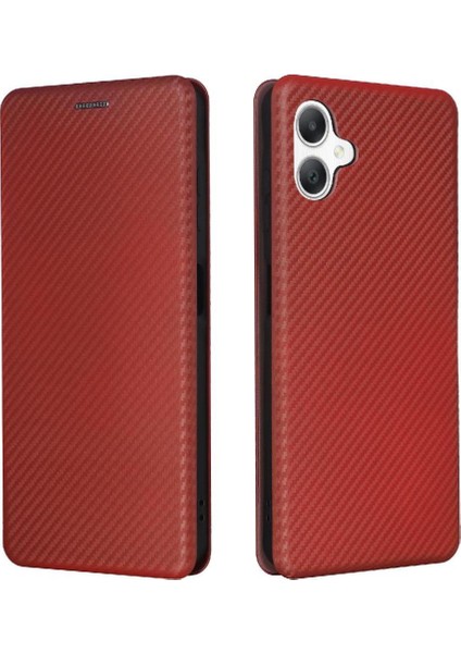 Galaxy A06/5G Tam Koruma Manyetik Karbon Için Flip Case (Yurt Dışından)