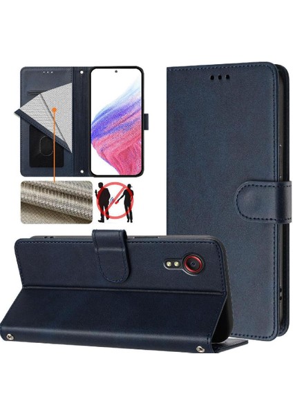 Galaxy Xcover 5 Kart Tutucu Manyetik Için Klasik Tarzı Flip Case (Yurt Dışından)
