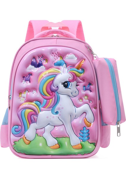 Karikatür Okul Çantası 3D Üç Boyutlu Omuz Çantası (Yurt Dışından)