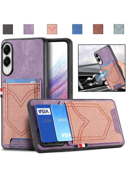 Galaxy S25 Kenar Manyetik Araç Montaj Kot Cep Tasarımı Için Kılıf (Yurt Dışından)