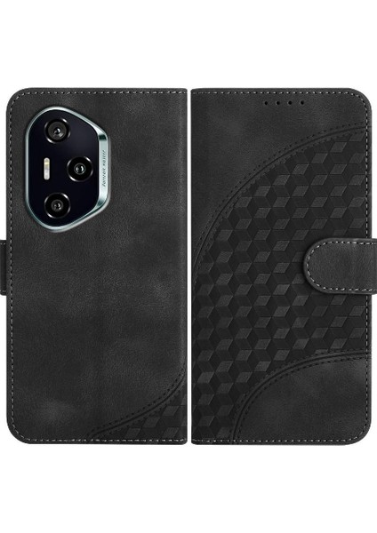 Onur Için Flip Case 400 Manyetik Kart Tutucu Geometrik Desen Flip Pu (Yurt Dışından)