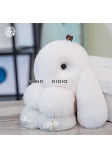 Gıoıo Yeni Tavşan Tavşan Kolye Gerçek Saç Sevimli Tavşan Araba Anahtarlık Oyuncaklar Sevimli Yüz El Yapımı Aksesuarlar Moda (Yurt Dışından)