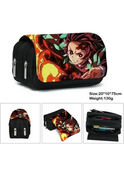 3pcs/set Do Nezuko Demon Slayer Anime Cosplay Unisex Unisex Öğrenciler Okul Çantası Sırt Çantası Karikatür Kitap Çantası Dizüstü Seyahat Sıralama Renk Renk: XB-006-B01/BOYUT: (Yurt Dışından)