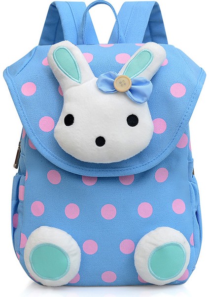 Çocuk Okul Çantası Karikatür Sevimli Tavşan Anaokulu Öğrencileri Moda Kanvas Baskı Omuz Çantası (Yurt Dışından)
