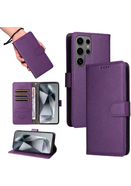 Galaxy S24 Ultra Cüzdan Crad Yuvası Kablosuz Şarj Için Flip Case (Yurt Dışından) fırsatları