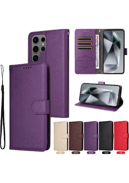 Galaxy S24 Ultra Cüzdan Crad Yuvası Kablosuz Şarj Için Flip Case (Yurt Dışından) indirimleri