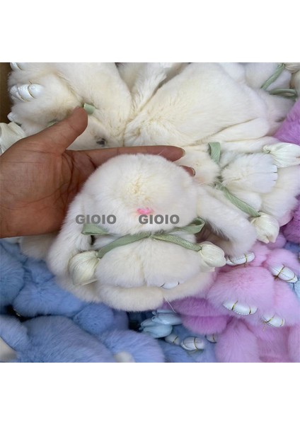 Gıoıo Yeni Yay Süsleri Tavşan Peluş Bebek Çekicilik Araba Anahtarlık Kolye (Yurt Dışından)