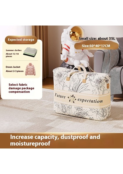 Yorgan Saklama Çantası Alt Giyim Büyük Büyük Kapasiteli Bagaj Çantası Yorgan Su Geçirmez Moistureproof Hareketli Çanta Öğrenci Delme Çantası (Yurt Dışından)