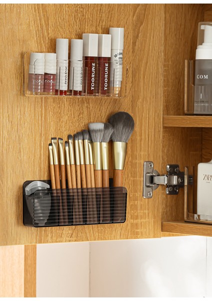 Duvara Monte Ruj Düzenleyici Şeffaf Makyaj Fırçası Kozmetik Depolama Düzenleyici (Yurt Dışından) fırsatları