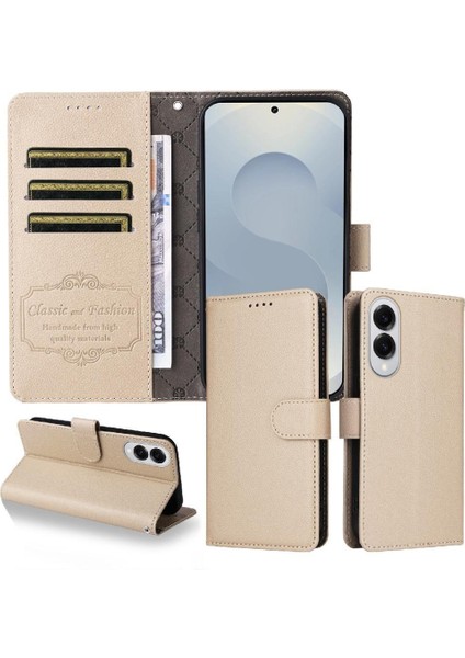 Galaxy S25 Kenar Manyetik Araç Montaj Crad Yuvası Cüzdan Için Flip Case (Yurt Dışından)