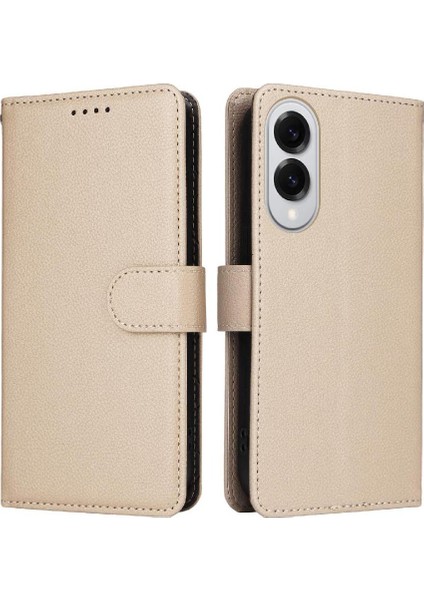 Galaxy S25 Kenar Manyetik Araç Montaj Crad Yuvası Cüzdan Için Flip Case (Yurt Dışından)