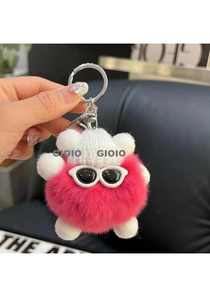 Gıoıo Yeni Gerçek Saç Kolye Sevimli Bebek Küçük Cinderblock Bebek Kolye Araba Anahtarlık (Yurt Dışından)