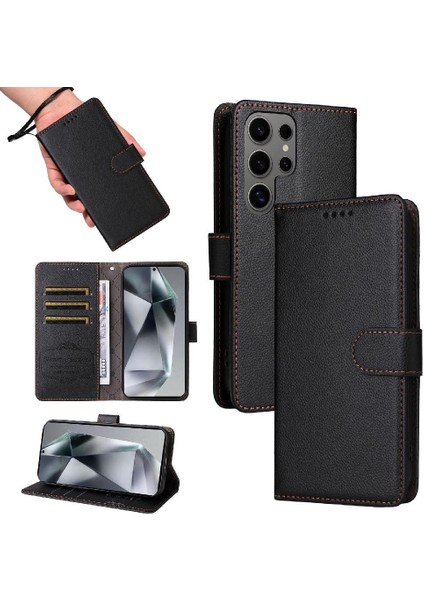 Galaxy S24 Ultra Cüzdan Crad Yuvası Kablosuz Şarj Için Flip Case (Yurt Dışından) indirimleri