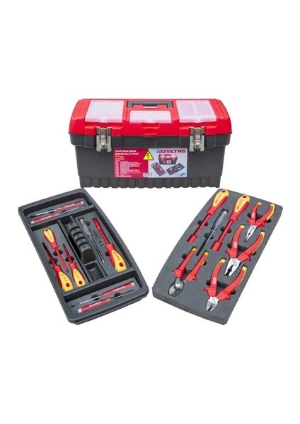Izeltaş 8440 Plastik Takım Çantası Elektrikçi Set 23 Parça (Dolu) 19'' 480X267X242