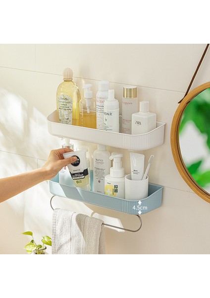 Basit Banyo Mutfak Havlu Rafı Banyo Tuvalet Deliksiz Havlu Kozmetik Depolama Düzenleyici (Yurt Dışından) modelleri