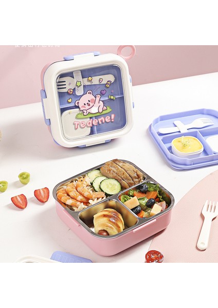 Öğrenci Bölmesi Mühürlü Öğle Yemeği Kutusu Taşınabilir 304 Paslanmaz Çelik Yalıtımlı Öğle Yemeği Kutusu Çatal Salata Kutusu ile Çocuk Pirinç (Yurt Dışından) fiyatları