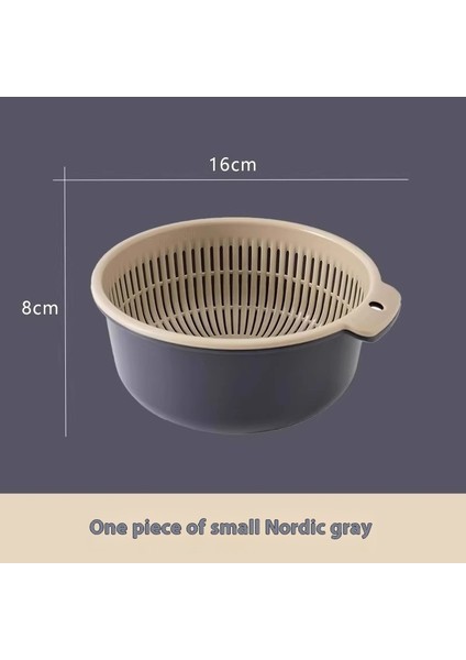 Çift Katlı Ev Tipi Drenaj Sepeti Mutfak Yuvarlak Meyve Sepeti (Yurt Dışından)