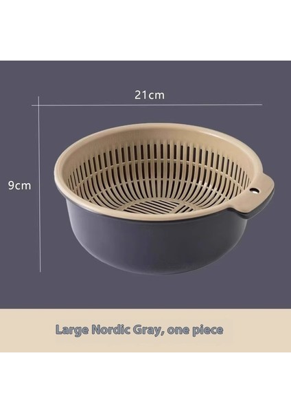 Çift Katlı Ev Tipi Drenaj Sepeti Mutfak Yuvarlak Meyve Sepeti (Yurt Dışından)