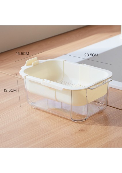 Çift Genişletilebilir Drenaj Sepeti Ev Tipi Mutfak Drenaj Bulaşık Sepeti (Yurt Dışından)