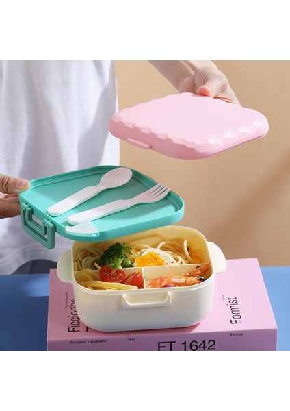 Bölmeli Öğle Yemeği Kutusu Taşınabilir Mikrodalgada Kullanılabilir Öğrenci Bento Kutusu Iş Için Öğle Yemeği Kutusu (Yurt Dışından) fiyatları