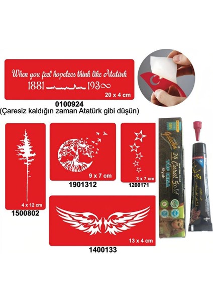 Doğa Desenleri Hint Kınası ile Geçici Dövme Yapma Seti