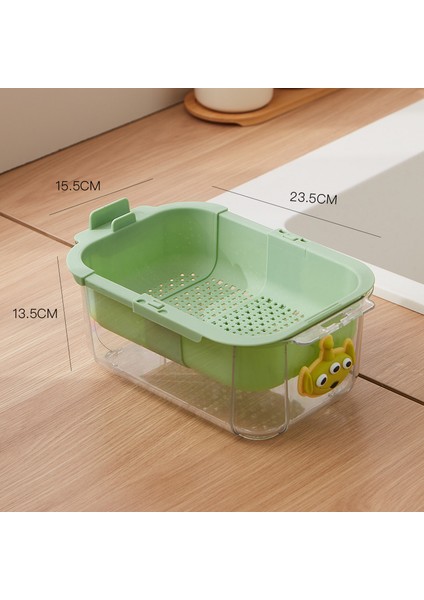 Çift Genişletilebilir Drenaj Sepeti Ev Tipi Mutfak Drenaj Bulaşık Sepeti (Yurt Dışından)