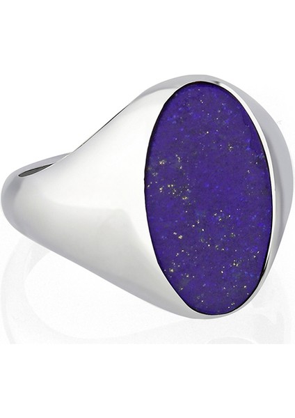 Infinity Lapis Lazuli Taşlı Mühür 925 Ayar Gümüş Yüzük