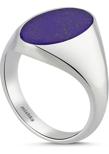 Infinity Lapis Lazuli Taşlı Mühür 925 Ayar Gümüş Yüzük modelleri