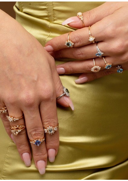 Hazine Pırlanta 14 Ayar Rose Gold Kadın Altın Yüzük fırsatları