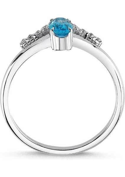 Hazine Aquamarine Pırlanta 14 Ayar White Gold Kadın Altın Yüzük fiyatları