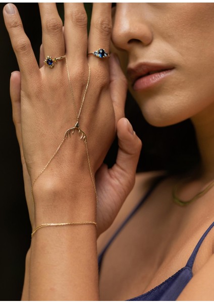Gazelle Hand Bracelet 8 Ayar Yellow Gold Kadın Altın Şahmeran fiyatları