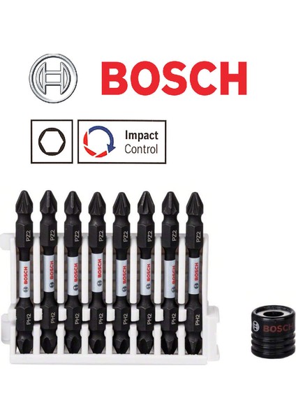 Impact Control Çift Taraf 8 Lİ Bits Uç (ph2 ve pz2)