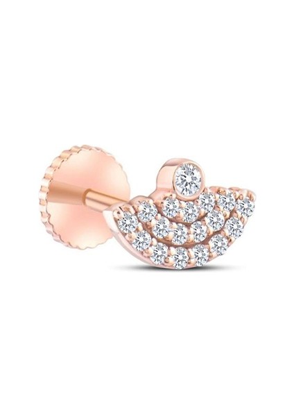 Caelum 14 Ayar Rose Gold Kadın Pırlanta Piercing