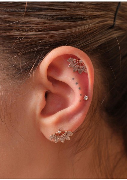 Sole 14 Ayar Gold Kadın Pırlanta Piercing modelleri