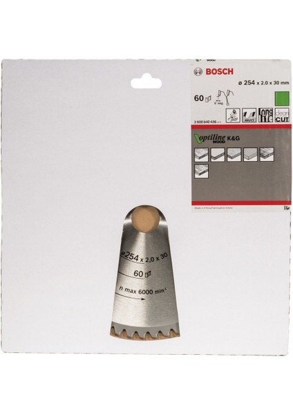 - Optiline Serisi Ahşap İçin Daire Testere Bıçağı - 254 X 30 X 2,0 Mm, 60 Diş fiyatları