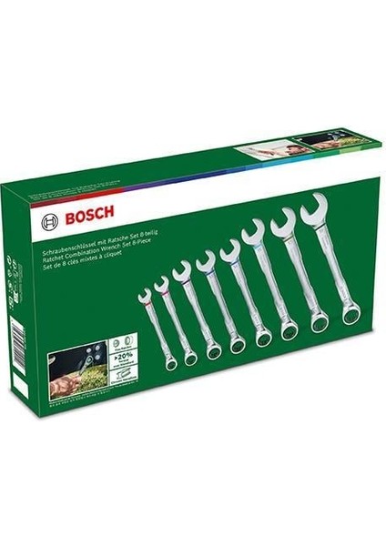 Cırcır Kombine Anahtar Seti 8 Parça - 1600A027PS fırsatları