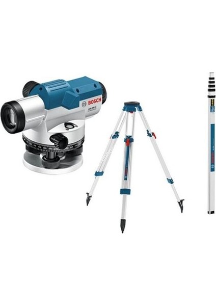 Gol 20 D Optik Hizalama/Optik Nivo (Ölçüm Birimi : Derece) + Profesyonel Hafif Alüminyum Tripod Ve Profesyonel Alümiyum Mira